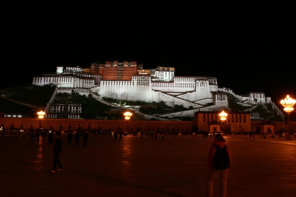 Lhasa,Tibet,Potala,Nacht